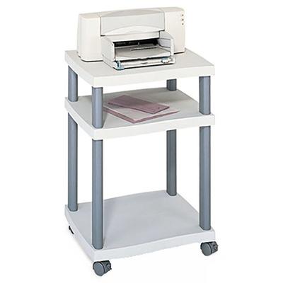 Safco 1860GR Charcoal Gray 3-Shelf Wave Design Printer Stand - 20" x 17 1/2" x 29 1/4"