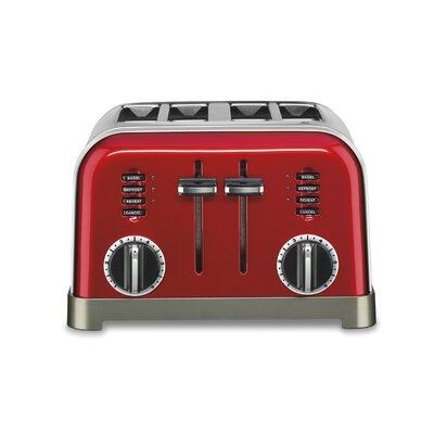 Cuisinart 4 Slice Toaster in Red, Size 7.5 H x 10.25 W x 10.65 D in | Wayfair CPT-180MR