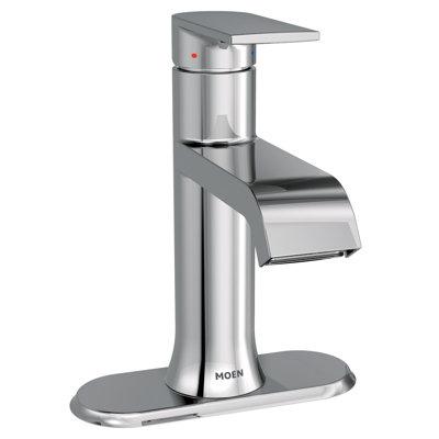 Moen Genta LX Single Hole Bathroom Faucet w  Drain Assembly in Gray | Wayfair 6702