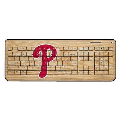 Philadelphia Phillies Wood Print Wireless USB Keyboard