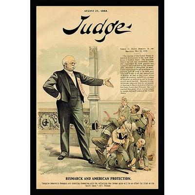Buyenlarge 'Judge Magazine: Bismarck & American Protection' by Hamilton Vintage Advertisement in Black | 30 H x 20 W x 1.5 D in | Wayfair