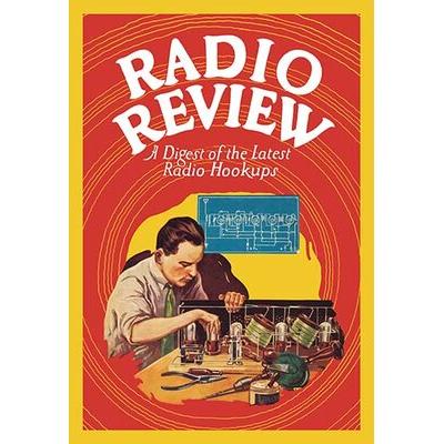 Buyenlarge 'Radio Review: A Digest of the Latest Radio Hookups' Vintage Advertisement in Red | 36 H x 24 W x 1.5 D in | Wayfair 0-587-07188-5C2436