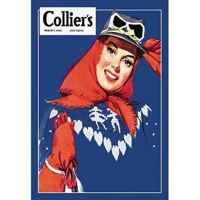 Buyenlarge Collier's, March 1942 Vintage Advertisement in Blue | 36 H x 24 W x 1.5 D in | Wayfair 0-587-08098-1C2436