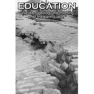 Buyenlarge 'Education' by Wilbur Pierce Vintage Advertisement in Black/White | 36 H x 24 W x 1.5 D in | Wayfair 0-587-24679-0C2436