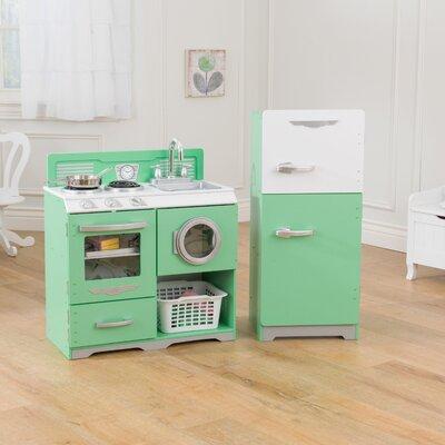 KidKraft Homestyle Kitchen Set Manufactured Wood in Brown/Green, Size 27.5 H x 23.6 W x 14.0 D in | Wayfair 53409