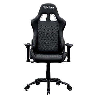 Hokku Designs Abeu Ergonomic Gaming Chair in Black | 53.25 H x 28 W x 47 D in | Wayfair LDER4258 42458264