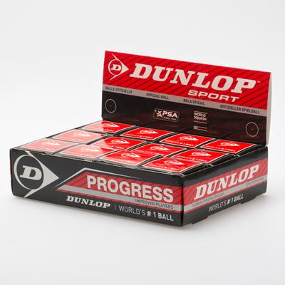 Dunlop Progress 12 Balls Squash Balls