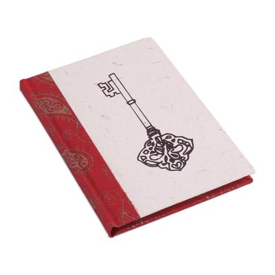 Key to My Heart,'Handcrafted Key Design Paper Journal from India'