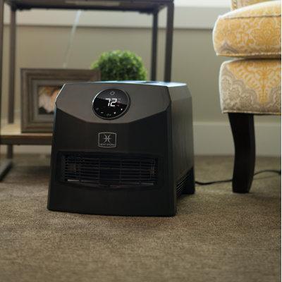 Heat Storm Mojave Ultra Portable 1,500 Watt Electric Infrared Cabinet Heater in Black, Size 15.0 H x 12.0 W x 12.0 D in | Wayfair HS-1500-IMO