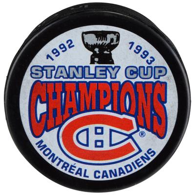Montreal Canadiens Unsigned 1993 Stanley Cup Champions Logo Hockey Puck
