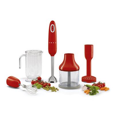 SMEG 50's Retro Style Hand Blender w/ accessories Plastic in Red | 16.3 H x 2.56 W x 2.56 D in | Wayfair HBF22RDUS