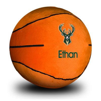 Orange Milwaukee Bucks Personalized Plush Baby Basketball