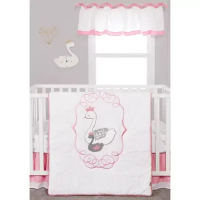 Trend Lab White Swans 3-Piece Crib Bedding Set