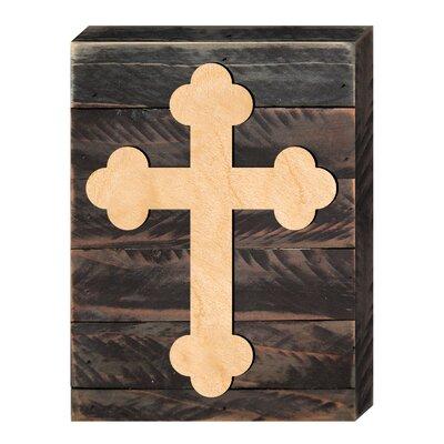 aMonogram Art Unlimited Cross on Wooden Decorative Board Wall Décor in Brown | 12 H x 9 W x 1.75 D in | Wayfair 95162-128