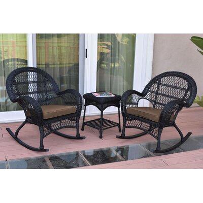 August Grove® Mangum 3 Piece Rattan Seating Group w  Cushions Plastic in Black Brown | Outdoor Furniture | Wayfair 1F224DD40F444A77805D8A5B8C650BDF