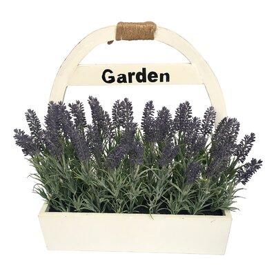 August Grove® Lavender Floral Arrangement in Pot w/ Handle in Indigo | 11 H x 16.5 W x 6 D in | Wayfair AGTG5369 43614969