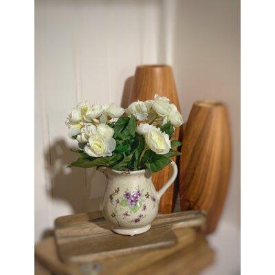 House of Hampton® Ranunculus Bouquet Silk/Plastic in White | 12 H x 10 W x 10 D in | Wayfair BF2CC0E3B23044DB94B75F007FE15DED