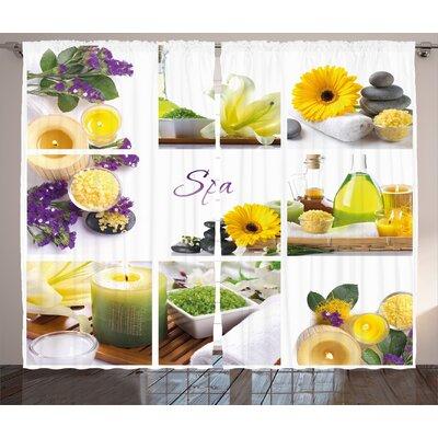 East Urban Home Spa Yellow Happy Peaceful Spa Day w/ Flowers Candles & Herbal OilsGraphic Print | 96 H in | Wayfair EABN8031 39454306
