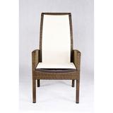 Les Jardins Out Of Blue Patio Dining Chair Wicker/Rattan/Sling in Brown, Size 44.0 H x 24.0 W x 39.0 D in | Wayfair SUNW902