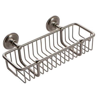 Ginger London Terrace Drill & Screw Mount Shower Caddy Brass/Metal in Gray, Size 3.25 H x 10.63 W x 5.31 D in | Wayfair 26551/SN