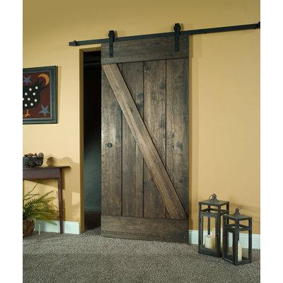 Barn Door - LTL Home Products Paneled Wood Unfinished Pinecroft Barn Door w/ Installation Hardware Kit Wood in White | 80 H x 36 W in | Wayfair