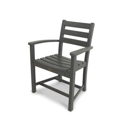 Trex Outdoor Monterey Bay Dining Arm Chair Plastic/Resin/Sling in Gray | 34 H x 24.5 W x 22 D in | Wayfair TXD200SS
