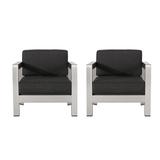 Orren Ellis Mcnemar Patio Chair w/ Cushions in Gray/Brown | 24.5 H x 30.25 W x 27.5 D in | Wayfair 41BF42C1026C491C9A144A8DFF281F3F
