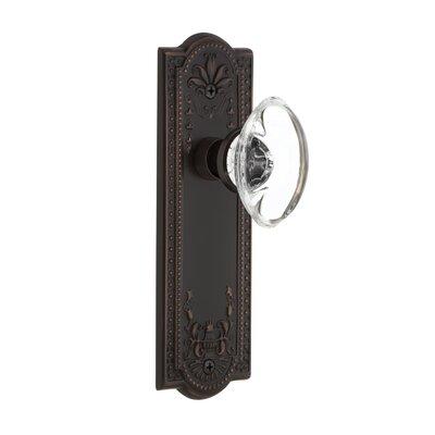 Nostalgic Warehouse Meadows Plate w/ Oval Clear Crystal Door Knob Brass/Crystal in Brown | 7.875 H x 2.625 W x 2.755 D in | Wayfair 700843