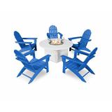 POLYWOOD® Vineyard Adirondack 6-Piece Chat Set w/ Fire Pit Outdoor Table Plastic | Wayfair PWS415-1-10362
