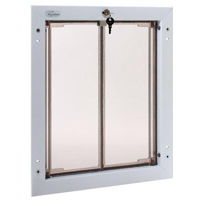 PlexiDor Performance Pet Door/Door Mount, Steel in Gray/White | 19.25 H x 16.5 W x 1.75 D in | Wayfair PD DOOR LG WH
