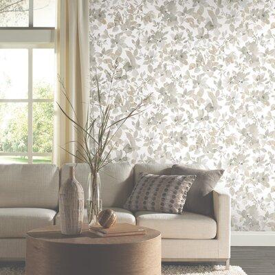 Charlton Home® Cansler Floral Peel & Stick Wallpaper Roll Vinyl in White | 20.5 W in | Wayfair 62F161C0605145B29F9FC87983596318