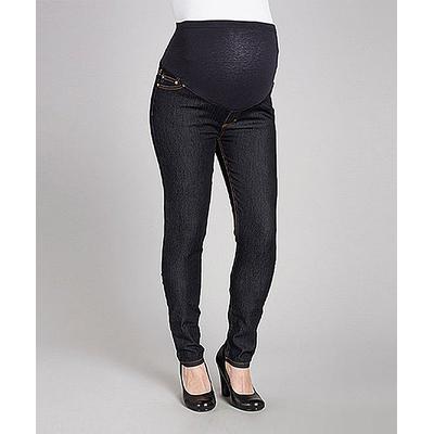 Times 2 Women's Denim Pants and Jeans Rinse - Dark Rinse Over-Belly Maternity Skinny Jeans - Plus Too