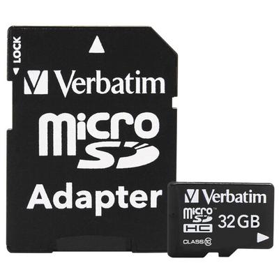 Verbatim 44083 Premium 32 GB MicroSDHC UHS-I V10 U1 Class 10 Memory Card with Adapter