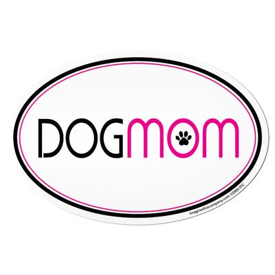 Imagine This  Dog Mom  Oval Car Magnet, Small, Assorted   Assorted