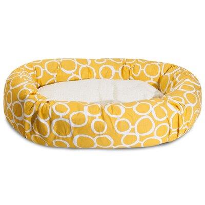 Majestic Pet Products Fusion & Sherpa Bagel Doughnut Polyester/Cotton in Yellow, Size 9.0 H x 29.0 W x 29.0 D in | Wayfair 78899554463