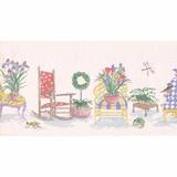 August Grove® Illman Chair Armchair Flowers in Pots 15' L x 10