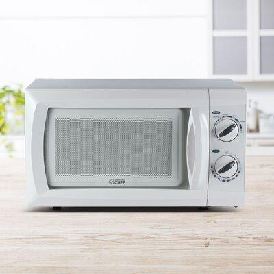 Commercial Chef 17.8" 0.6 cu ft. 600 - Watt Countertop Microwave in White, Size 10.3 H x 17.8 W x 12.5 D in | Wayfair CHM660W
