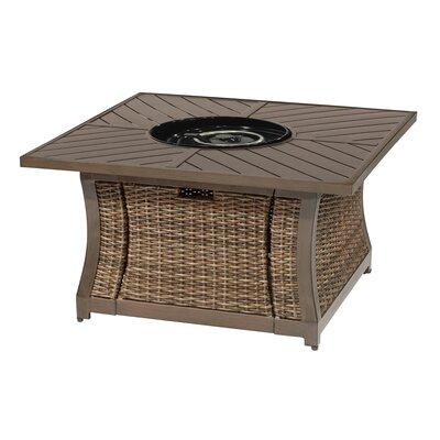 Darby Home Co Bedard Aluminum Propane Fire Pit Table Aluminum in Brown/Gray, Size 24.0 H x 43.0 W x 43.0 D in | Wayfair