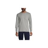 Men's Tall Super-T Long Sleeve T-Shirt with Pocket - Lands' End - Gray - M
