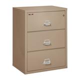 FireKing Fireproof 3-Drawer Lateral Filing Cabinet Metal/Steel in Brown, Size 40.25 H x 37.5 W x 22.125 D in | Wayfair 3-3822-C (taupe)