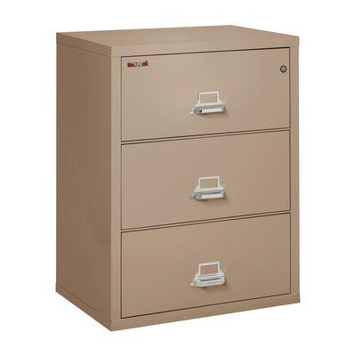 FireKing Fireproof 3-Drawer Lateral Filing Cabinet Metal Steel in Brown, Size 40.25 H x 37.5 W x 22.125 D in | Wayfair 3-3822-C (taupe)