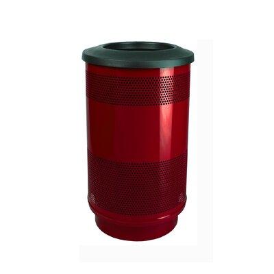 Witt Stadium Series Perforated Metal Receptacle 35 Gallon Trash Can Stainless Steel in Red | 33.75 H x 18.5 W x 18.5 D in | Wayfair
