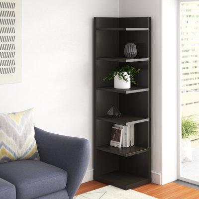 Trent Austin Design® Moyne 6-tier Corner Bookcase in Brown | 71 H x 19.5 W x 15.75 D in | Wayfair 911381