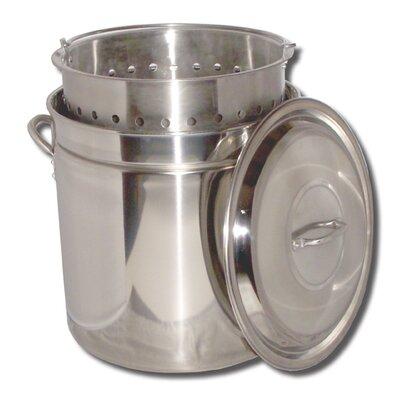 King Kooker Boiling Steamer Pot & Punched Basket Stainless Steel in Gray | 19.75 H x 20.5 W x 20.5 D in | Wayfair KK102SR