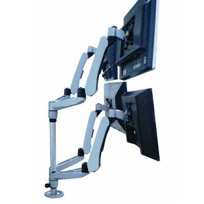 Cotytech Height Adjustable 4 Screen Desk Mount in Gray | 19.6 H x 65.6 W in | Wayfair DM-C4SA5-S-G