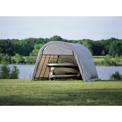 ShelterLogic Round Style Shelter, Green Cover Metal in Blue | 120 H x 144 W x 286.54 D in | Wayfair 74332