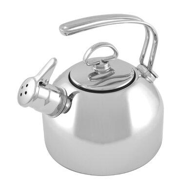 Chantal Classic 1.8 qt. Stainless Steel Whistling Stovetop Kettle Stainless Steel in Gray | 9 H x 8.5 W x 7 D in | Wayfair SL37-19