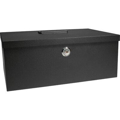 Barska 6 Compartment Cash Tray w/ Key Lock in Black | 4.3 H x 12 W x 7.79 D in | Wayfair CB11792