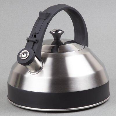Creative Home 2.8 qt. Stainless Steel Whistling Stovetop Kettle Stainless Steel in Black | 8 H x 8.5 W x 8.5 D in | Wayfair 77041