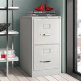 Lorell Fortress 2-Drawer Vertical Filing Cabinet Metal/Steel in Gray | 28.4 H x 15 W x 22 D in | Wayfair 42292